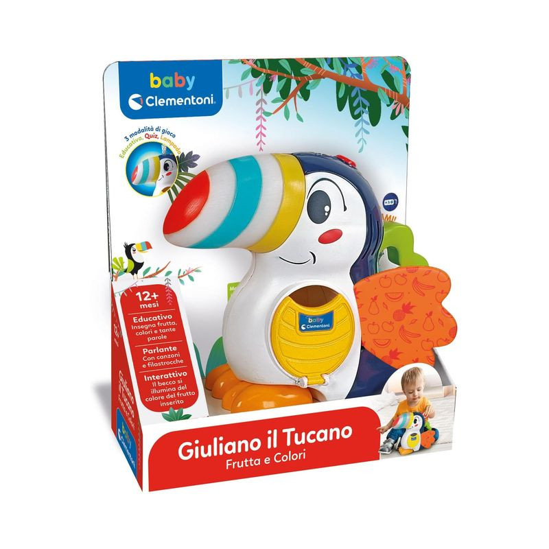 GIULIANO IL TUCANO FRUTTA E COLORI 17956 EAN 8005125179565 INGROSSO BABY CLEMENTONI