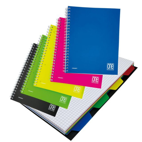 INGROSSO CARTOLERIA ONE COLOR PPL SPIRALE C/DIVISORI 1R 08008183 QUADERNI ALBUM BRISTOL QUADERNI A SPIRALE