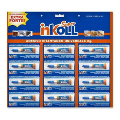 INGROSSO CARTOLERIA COLLA 3Gr SUPER INKO (12) 8023650054249 COLLA NASTRI SPAGHI COLLA