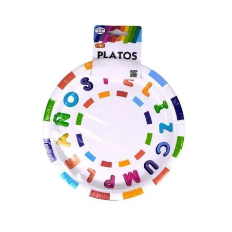 INGROSSO FESTA E PARTY PIATTI COL. BUON COMPLEANNO 18CM 8PZ 8058617530313 ARTICOLI PER FESTE PIATTI PER PARTY