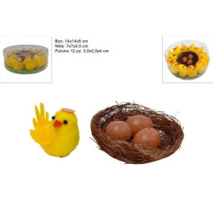 INGROSSO ARTICOLI DI PASQUA BOX 12 PULCINI C/NIDO 8053482230146 ARTICOLI PASQUALI DECORAZIONI PER PASQUA