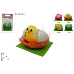 INGROSSO ARTICOLI DI PASQUA PULCINO C/UOVO NEL CESTO 8033113366512 ARTICOLI PASQUALI DECORAZIONI PER PASQUA