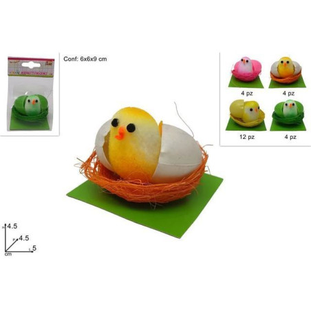 INGROSSO ARTICOLI DI PASQUA PULCINO C/UOVO NEL CESTO 8033113366512 ARTICOLI PASQUALI DECORAZIONI PER PASQUA