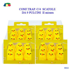 INGROSSO ARTICOLI PASQUALI SCATOLA DA 9 PULCINI II MIS. (4) 8057438027682 ARTICOLI DI PASQUA DECORAZIONI PER PASQUA