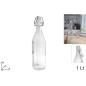 BOTTIGLIA VETRO COSTOLATA 1LT C/TAP ERME EAN 8034048652053 INGROSSO BOTTIGLIE