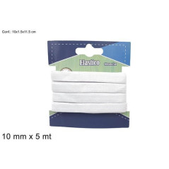INGROSSO CASALINGHI ELASTICO 5MT X10MM BIANCO 8027501043956 TESSUTO E ACCESSORI FILATO