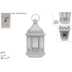 INGROSSO CASALINGHI LANTERNA 21.5CM BIANCO 8053482175317 ARTICOLI PER LA CASA CANDELE PER LA CASA