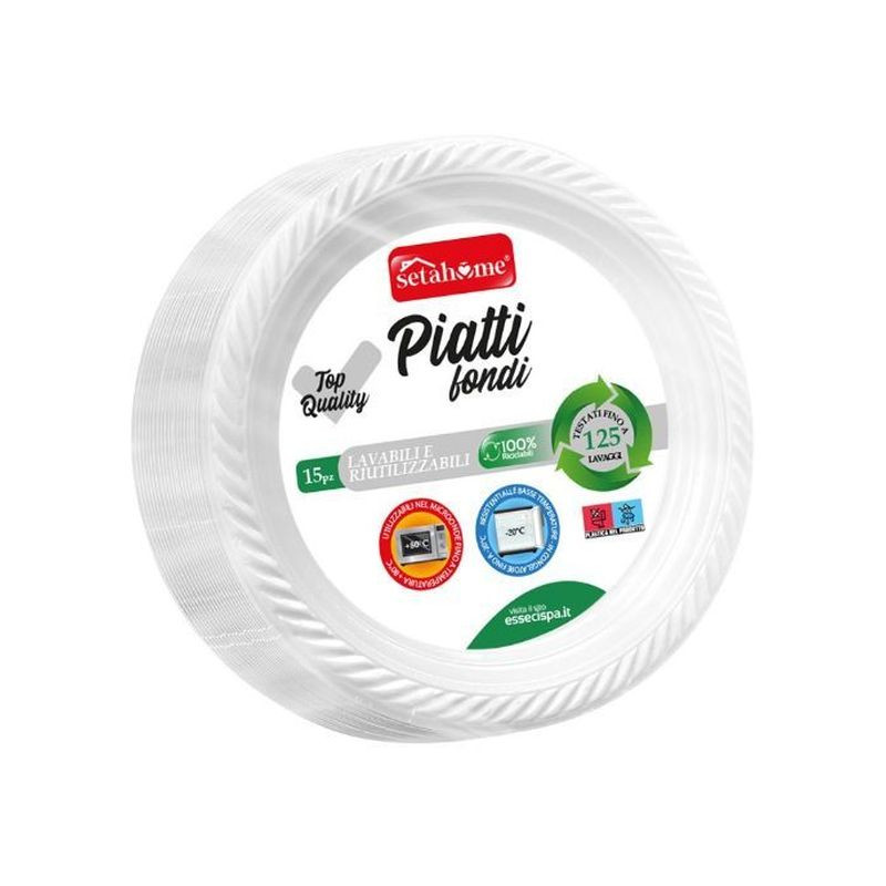 PIATTI FONDI BIANCHI PZ.15 EAN 8054794036969 INGROSSO PIATTI PER LA CASA