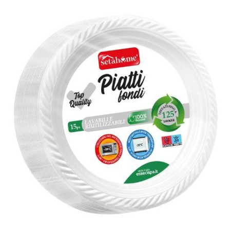 INGROSSO CASALINGHI PIATTI FONDI BIANCHI PZ.15 8054794036969 ACCESSORI CUCINA PIATTI PER LA CASA ACCESSORI CUCINA PIATTI PER LA