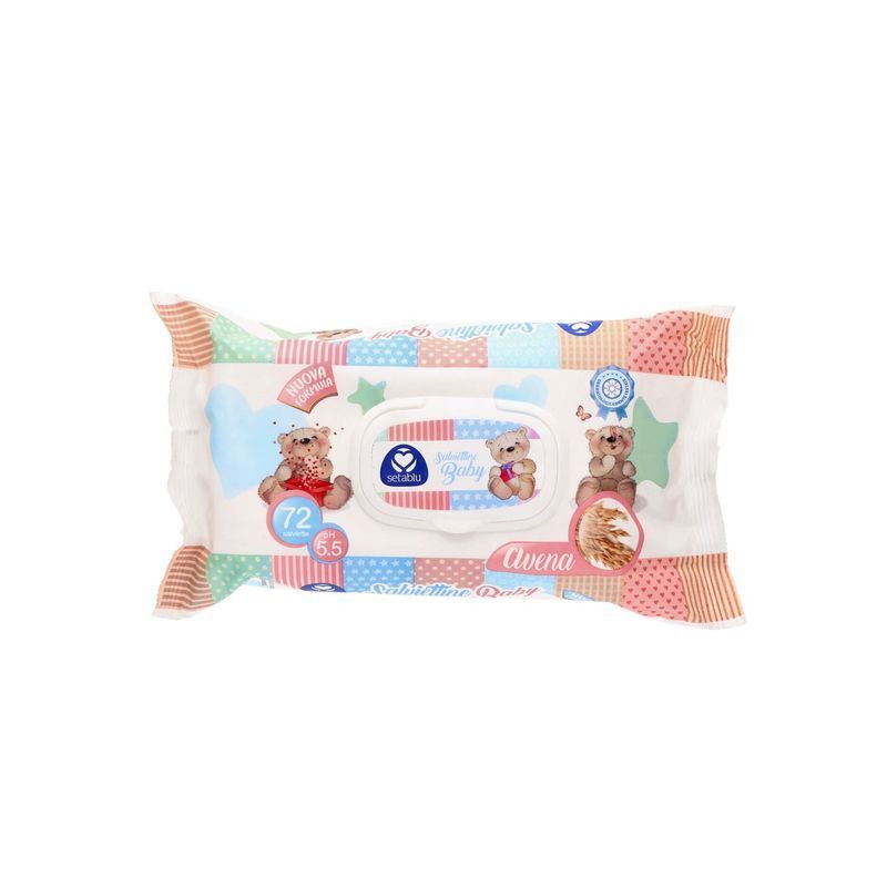 SALVIETTE BABY AVENA 72PZ MADE IN ITALY EAN 8054794034583 INGROSSO DETERGENTI E SALVIETTE
