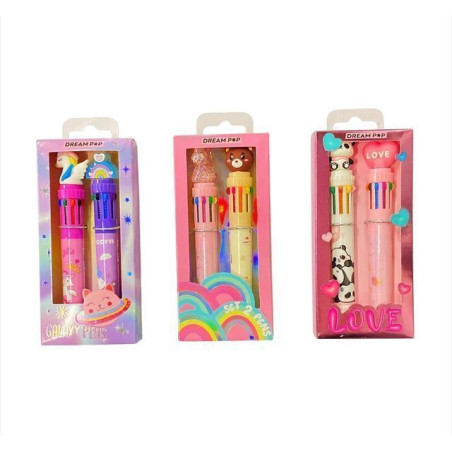 INGROSSO SET 2 PENNE MULTICOLORE TRI-COASTAL DREA 8058040336971 PENNE REFIL MARCATORI EVIDENZIATORI PENNA REGALO