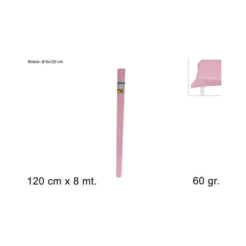 TOVAGLIA ROTOLO TNT 120CMX8MT 60G ROSA EAN 8034048635964 INGROSSO TOVAGLIE PER PARTY