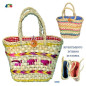 BORSA PAGLIA QUADR. C/CHIUSURA 3 COL. AS EAN 8006087430015 INGROSSO BORSE MARE