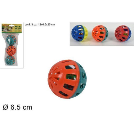 INGROSSO CASALINGHI PALLINE SET 3 PZ PETS 8034048185414 ARTICOLI PER CANI GATTI ARTICOLI PER ANIMALI