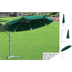 INGROSSO ARTICOLI MARE OMBRELLONE ALLUMINIO 300 8/48 C/BR VERDE 8027501904127 ARTICOLI PER LA SPIAGGIA OMBRELLONI