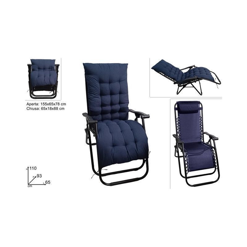 SEDIA POLTRONA SDRAIO GRAV.ZERO BLU C/CU EAN 8034048670590 INGROSSO SDRAIO E LETTINI MARE