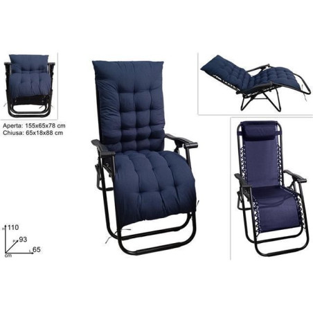 INGROSSO ARTICOLI MARE SEDIA POLTRONA SDRAIO GRAV.ZERO BLU C/CU 8034048670590 ARTICOLI PER LA SPIAGGIA SDRAIO E LETTINI MARE