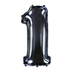 INGROSSO FESTA E PARTY PALLONCINO MYLAR N. 1 NERO MEGA 40 8032685998961 ARTICOLI PER FESTE PALLONCINI COMPLEANNO