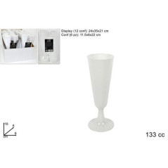 INGROSSO FESTA E PARTY FLUTE PLASTICA PZ.6 BIANCO 8034048407516 ARTICOLI PER FESTE BICCHIERI PER PARTY