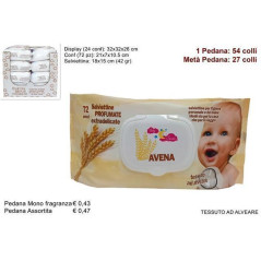 INGROSSO PROFUMERIA SALVIETTINE DETERGENTI 72 PZ AVENA (24) 8034048613290 PRODOTTI PUERICOLTURA DETERGENTI E SALVIETTE