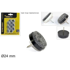 INGROSSO CASALINGHI FELTRINI CHIODATI PER SEDIA 24MM PZ.12 8034048585320 FERRAMENTA E IDRAULICA FELTRINI