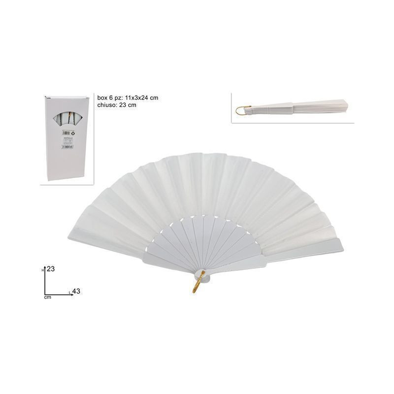 VENTAGLIO BIANCO PER MATRIMONI EAN 8034048143407 INGROSSO VENTILATORI