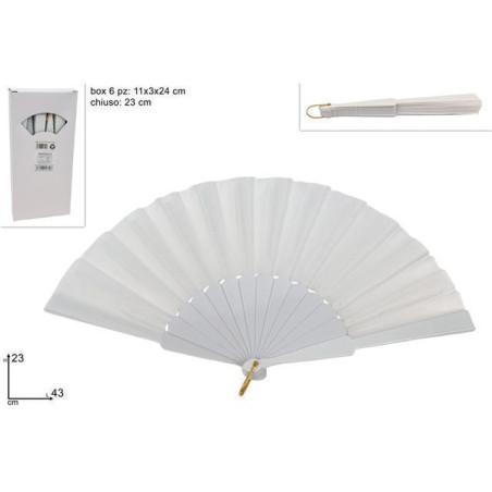 INGROSSO ARTICOLI MARE VENTAGLIO BIANCO PER MATRIMONI 8034048143407 ARTICOLI PER LA SPIAGGIA VENTILATORI