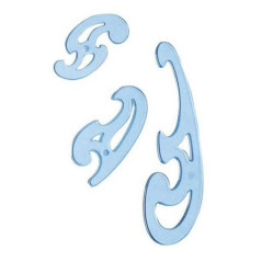 INGROSSO CARTOLERIA CURVILINEE ANDROMEDA SET 3PZ 8000825961250 ARTICOLI PER SCUOLA SQUADRE E RIGHE