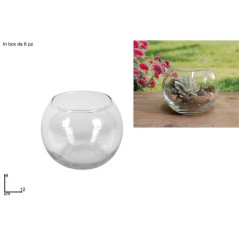 INGROSSO CASALINGHI VASO PALLA VETRO 12CM 8034048346662 FERRAMENTA E IDRAULICA VASI E ARTICOLI DA GIARDINO