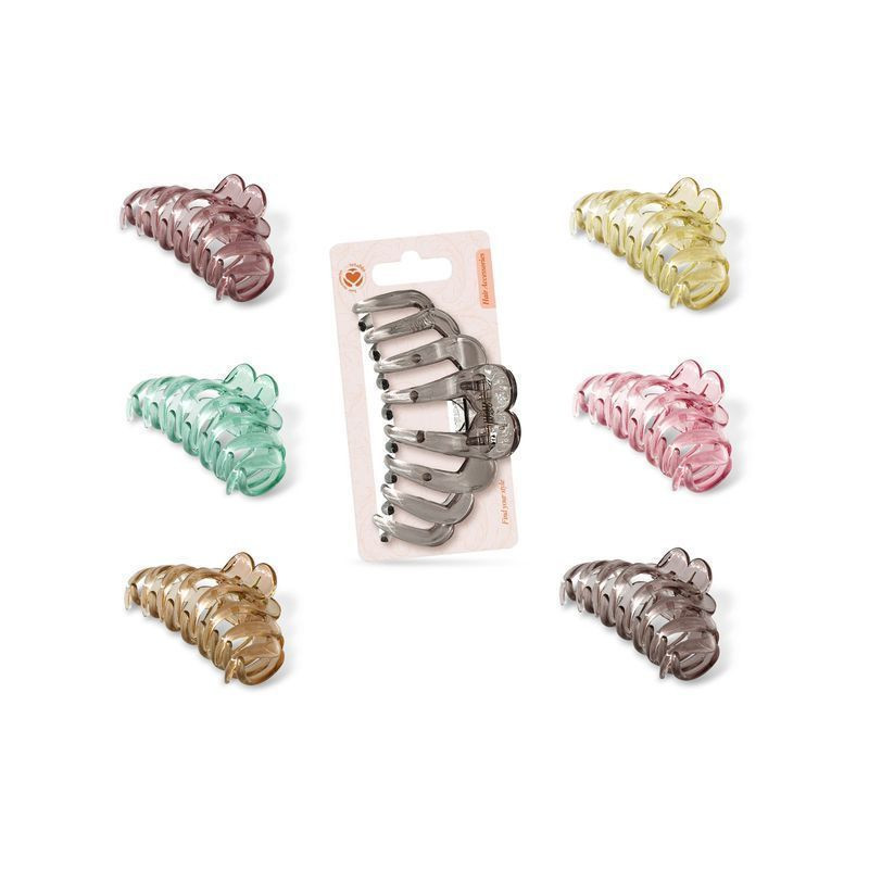 PINZA CAPELLI TRASPARENTE 9CM COL. EAN 8054794034132 INGROSSO MOLLETTE E CLIP