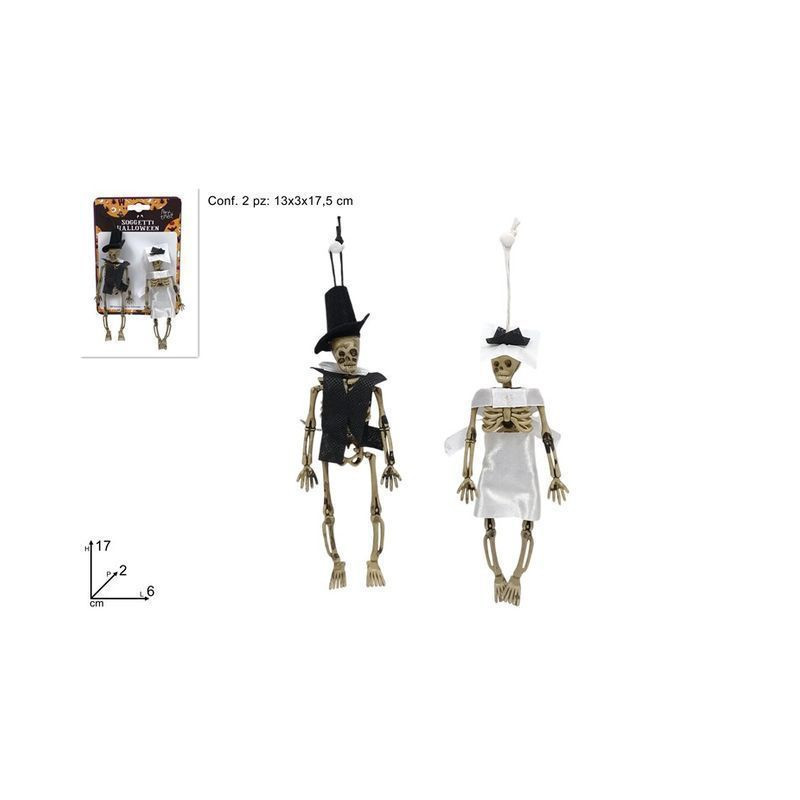 APPENDINI SCHELETRI SET 2PZ EAN 8053482347332 INGROSSO APPENDINI HALLOWEEN