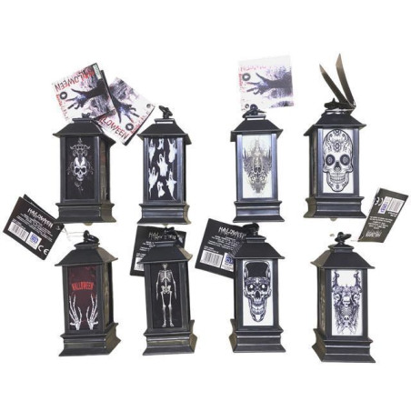 INGROSSO HALLOWEEN LANTERNE HALLOWEEN 14CM LUCE 2 ASS 8422259748007 ARTICOLI HALLOWEEN DECORAZIONI HALLOWEEN