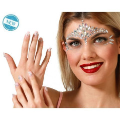 INGROSSO HALLOWEEN GIOIELLI VISO ADESIVI E UNGHIE ARGENT. 8422259799436 ACCESSORI HALLOWEEN ACCESSORI HALLOWEEN TRUCCHI