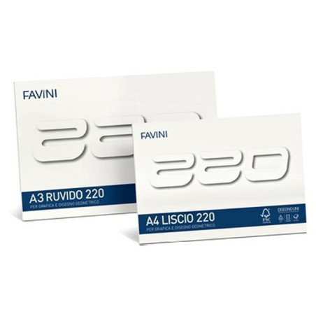 INGROSSO CARTOLERIA FAVINI DISEGNO UNI 220 BLOCCO F20 A4 8007057461220 ALBUM DISEGNO BLOCCHI DISEGNO