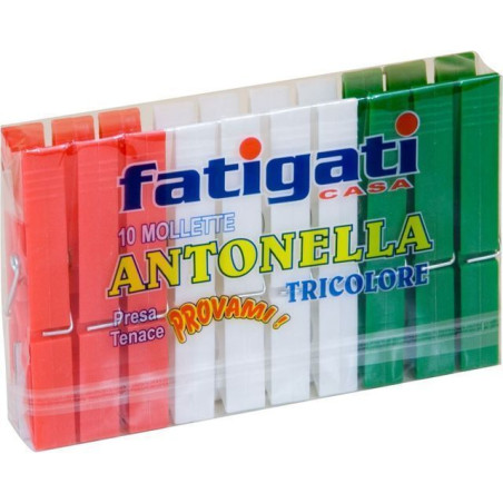 INGROSSO CARTOLERIA PINZE 10PZ. ANTONELLA TRICOLORE 8011690294664 ARTICOLI PER LA CASA STENDINI E ASSI DA STIRO