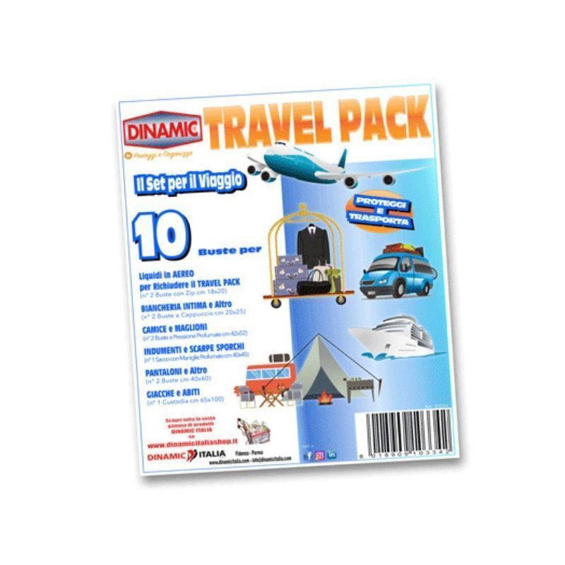 TRAVEL PACK SET VIAGGIO 10PZ EAN 8018909103342 INGROSSO OGGETTISTICA VARIA