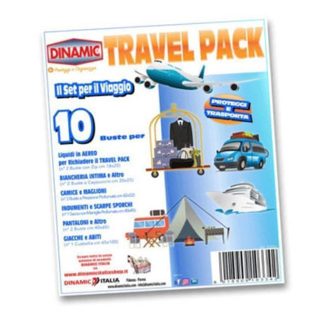INGROSSO ACCESSORI DA VIAGGIO TRAVEL PACK SET VIAGGIO 10PZ 8018909103342 ARTICOLI PER LA CASA OGGETTISTICA VARIA