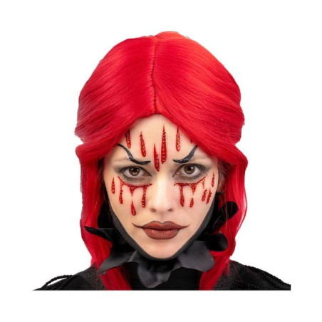INGROSSO HALLOWEEN CARTELLA TATUAGGI VISO SANGUE CON STRASS 8004761049904 ACCESSORI HALLOWEEN ACCESSORI HALLOWEEN TRUCCHI