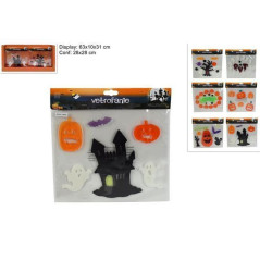 INGROSSO ARTICOLI NATALIZI VETROFANIA HALLOWEEN 6ASS 8053482038797 DECORAZIONI NATALIZIE VETROFANIE