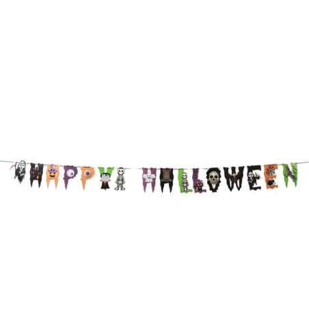 GHIRLANDA HAPPY HALLOWEEN EAN 8422259831914 INGROSSO FESTONI E ADDOBBI HALLOWEEN