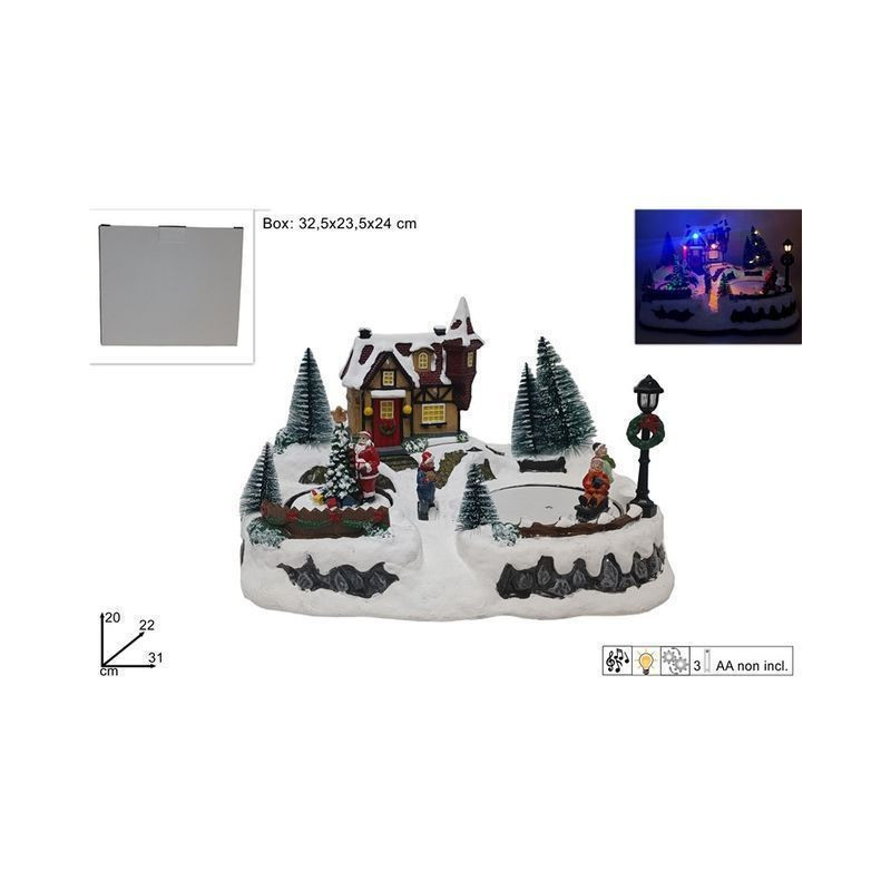 GIOSTRINA SCEN. PISTA PATTIN. C/MOV/LU/M EAN 8053482251851 INGROSSO PAESAGGI  E DECORAZIONI IN MOVIMENTO