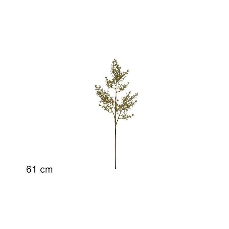 STELO RAMI GLITTERATI 61 CM ORO EAN 8053482352893 INGROSSO FIORI FINTI NATALIZI