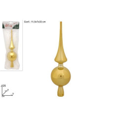 INGROSSO ARTICOLI DI NATALE PUNTALE 25CM LUCIDO ORO 8053482242644 ADDOBBI ALBERO NATALE PALLINE DI NATALE E PUNTALI