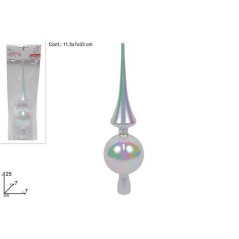 INGROSSO ARTICOLI DI NATALE PUNTALE 25CM LUCIDO RAINBOW 8053482242705 ADDOBBI ALBERO NATALE PALLINE DI NATALE E PUNTALI