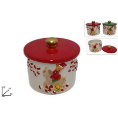 INGROSSO ARTICOLI DI NATALE BARATTOLO T.DO CERAM. 13CM DEC. CAVALLUC 8053482281834 ACCESSORI NATALIZI PER LA TAVOLA BARATTOLI NA