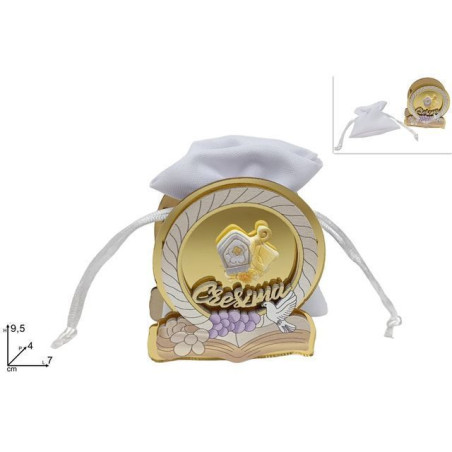 INGROSSO BOMBONIERE SACCHETTO RICORDO CRESIMA ORO 8034048666418 ARTICOLI PER BOMBONIERE RETINE E OGGETTISTA PER CONFEZIONI