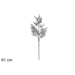 INGROSSO ARTICOLI DI NATALE STELO RAMI GLITTERATI 61 CM SILVER 8053482352909 DECORAZIONI NATALIZIE FIORI FINTI NATALIZI