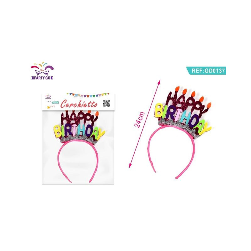 CERCHIETTO HAPPY BIRTHDAY EAN 8058617626375 INGROSSO CAPPELLI E CERCHIETTI PER PARTY CERCHIETTO HAPPY BIRTHDAY EAN 8058617626375 INGROSSO CAPPELLI E CERCHIETTI PER PARTY