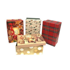 INGROSSO ARTICOLI DI NATALE SCATOLA CARTONE STAMP. NATALE 22X15X9