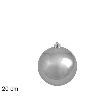 PALLA 20CM LUCIDA SILVER EAN 8053482399027 INGROSSO PALLINE DI NATALE E PUNTALI